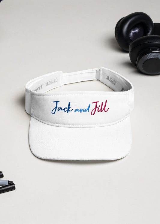 jack and jill of america embroidered visor - white