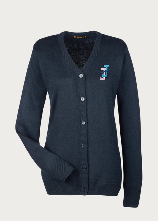 jack and jill of america navy blue cardigan for teen girls or moms for on the hill