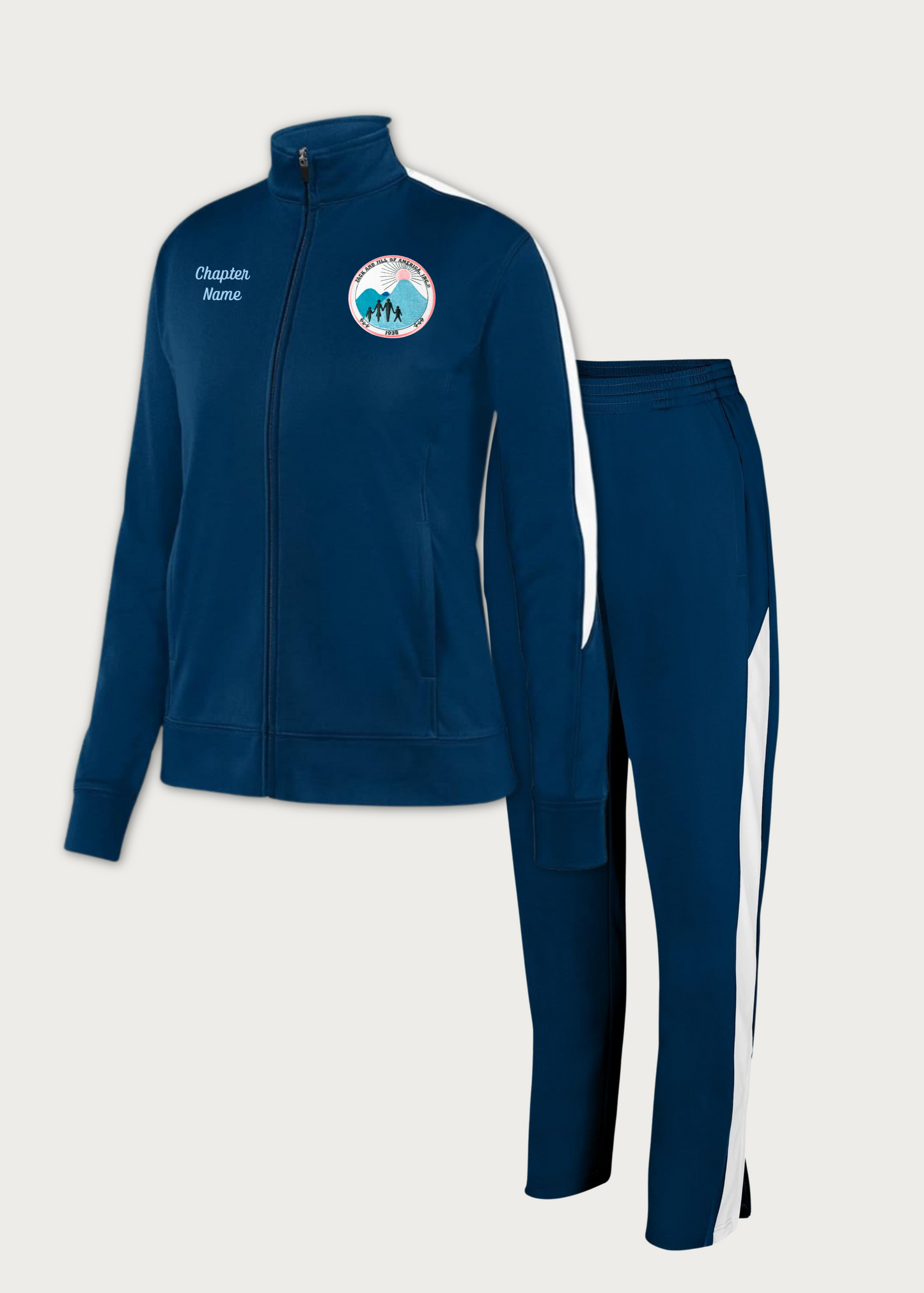 jack and jill of america navy womens track suit with custom chapter name