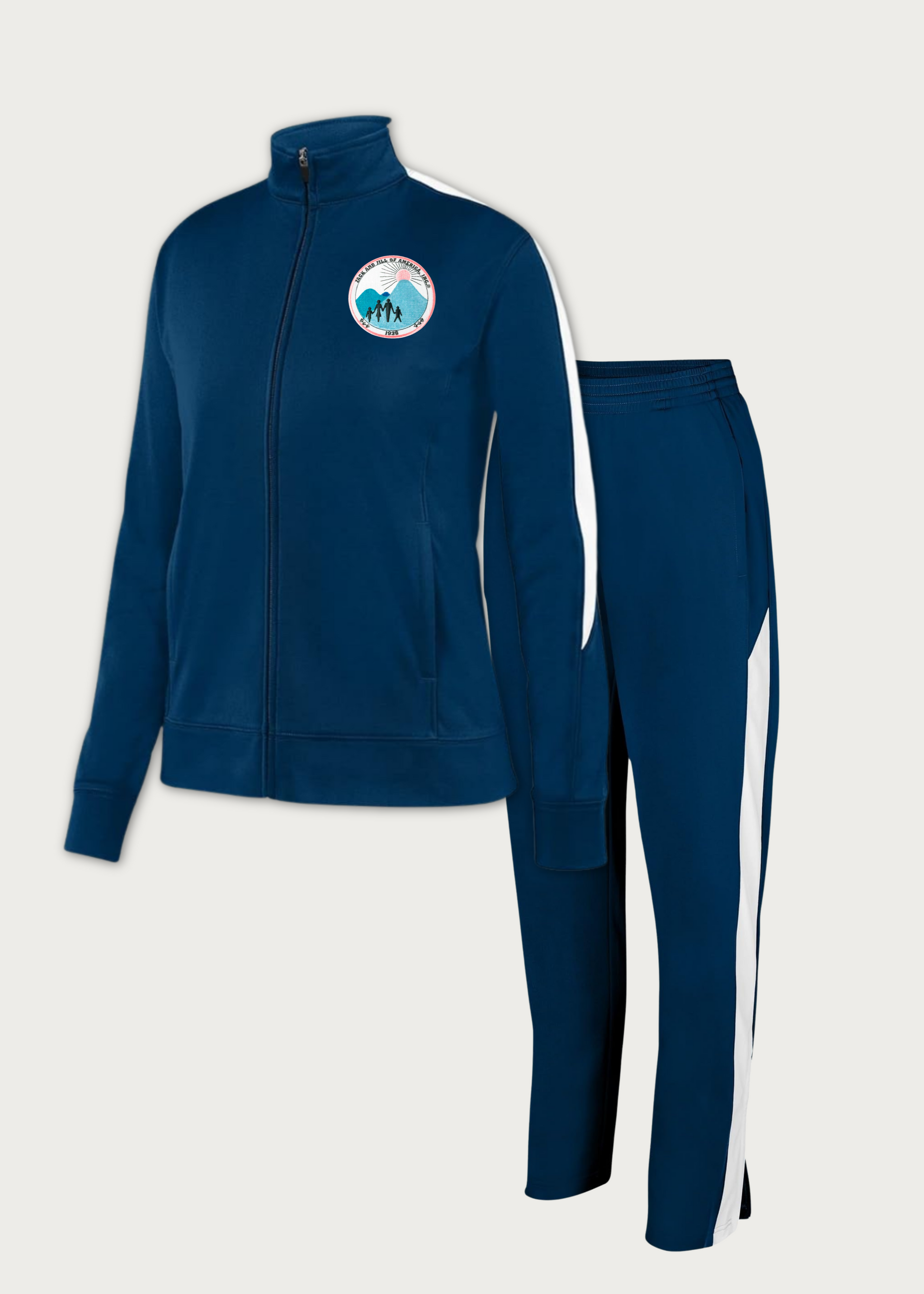 jack and jill of america navy womens track suit for moms and teens