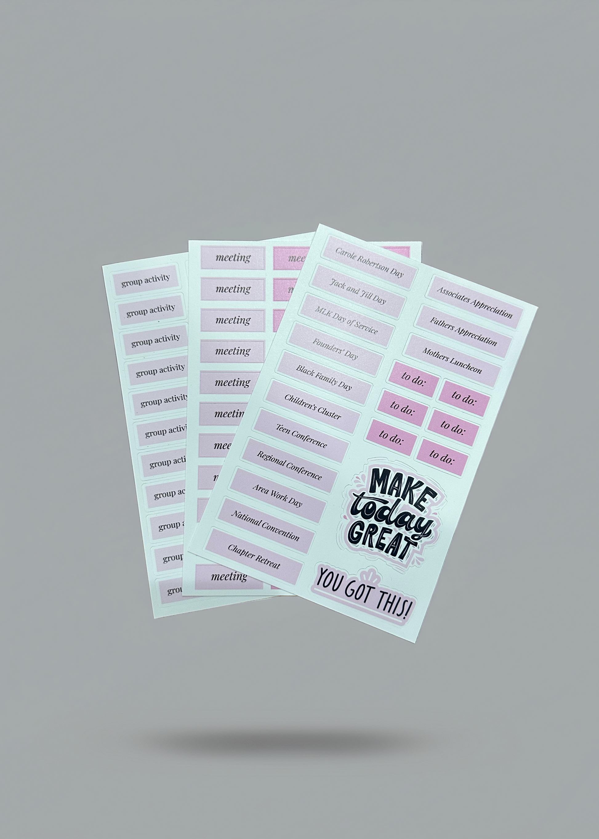 jack and jill of america planner stickers