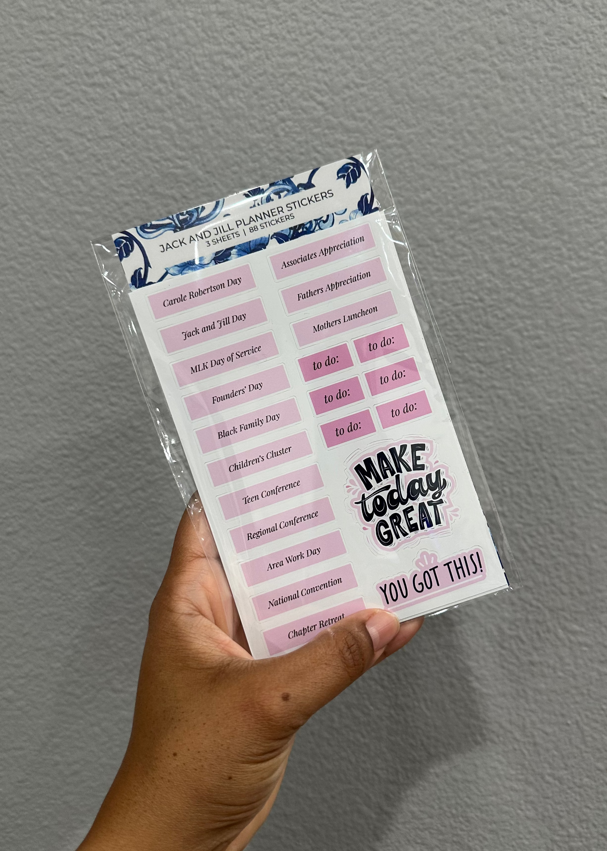 jack and jill of america planner stickers