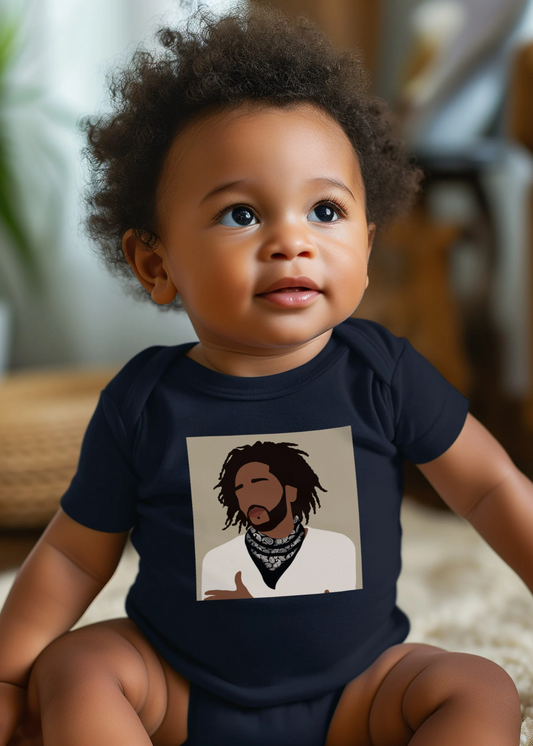 kendrick lamar baby onesie - black