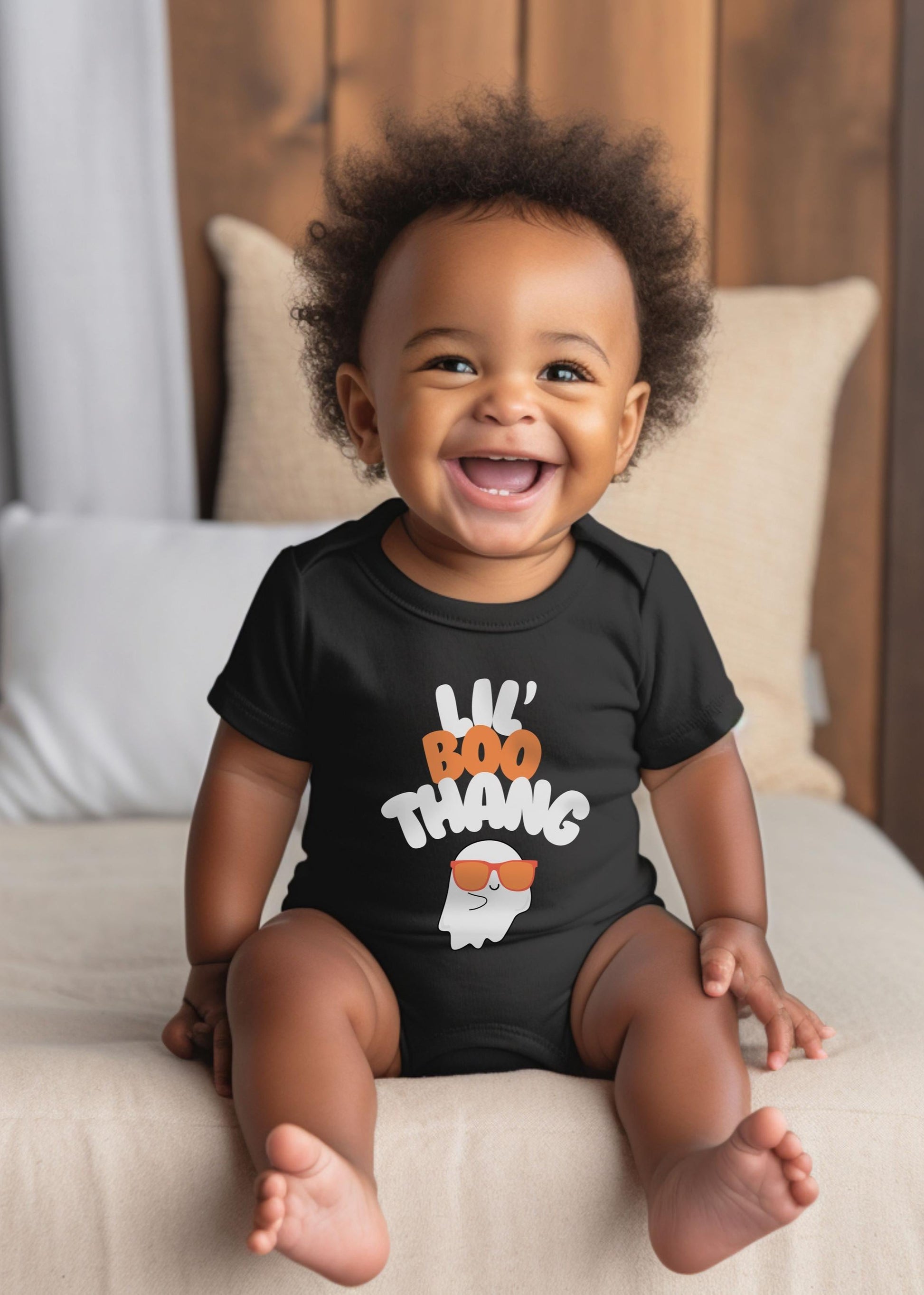 lil boo thang halloween onesie for baby boy