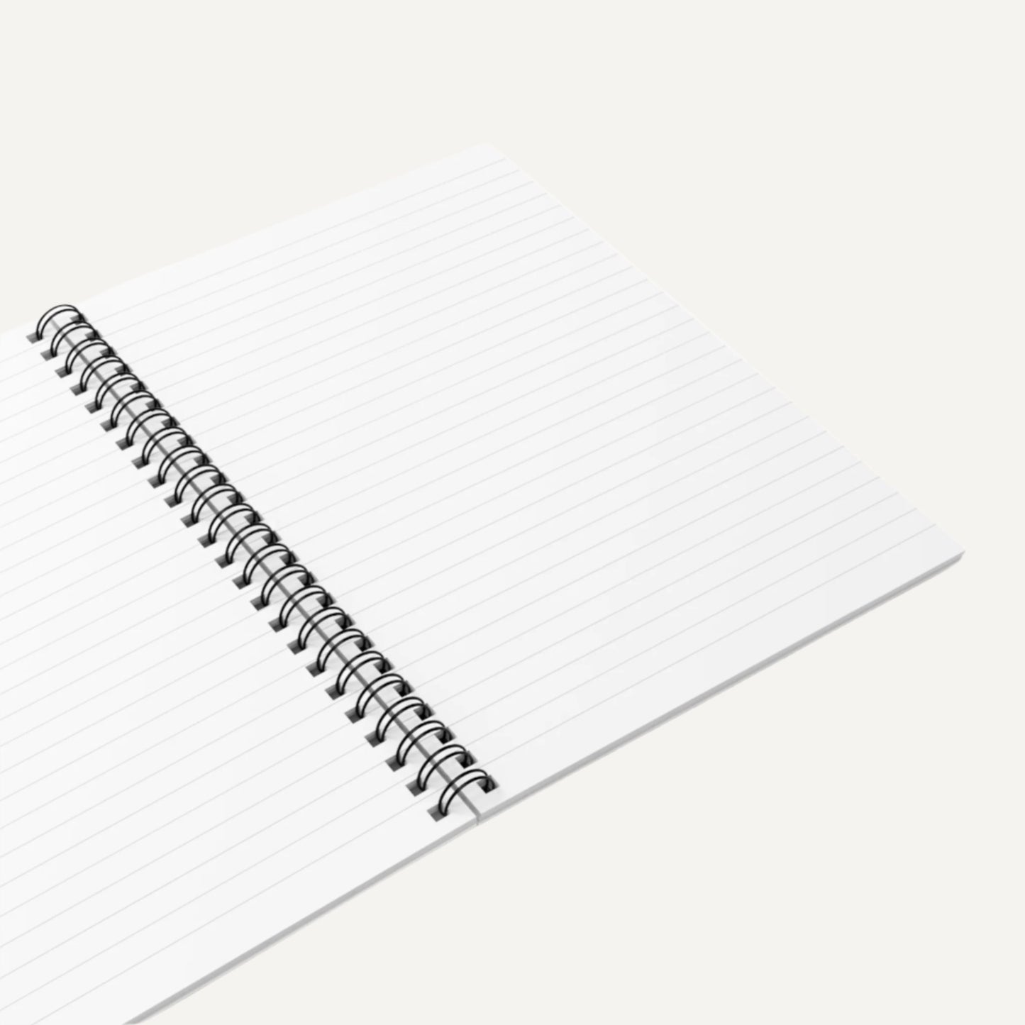 lined pages of spiral notebook