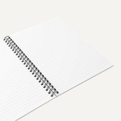 lined pages of spiral notebook