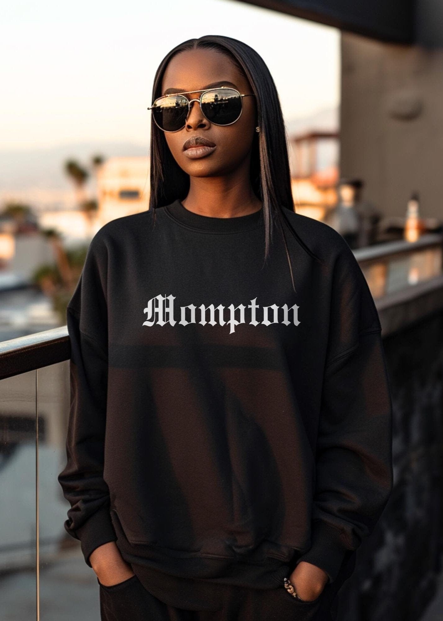 mompton hip hop sweatshirt gift for mom