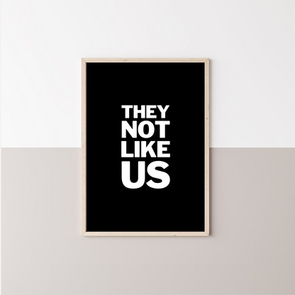not like us kendrick lamar lyrics print - black