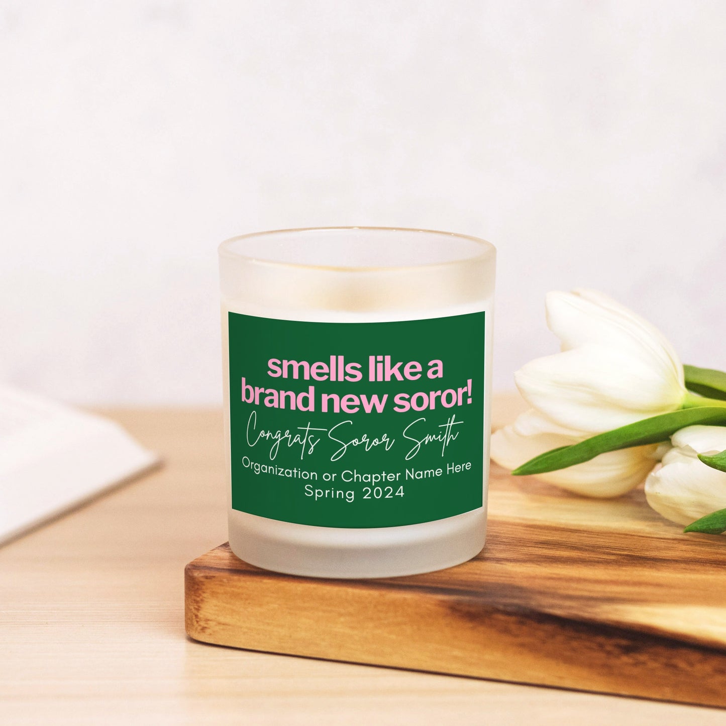 personalized aka candle crossing gift