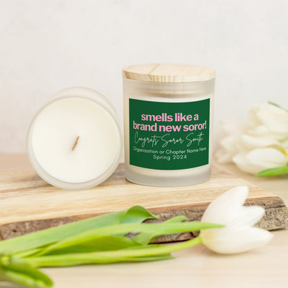 personalized aka candle crossing gift for new soror