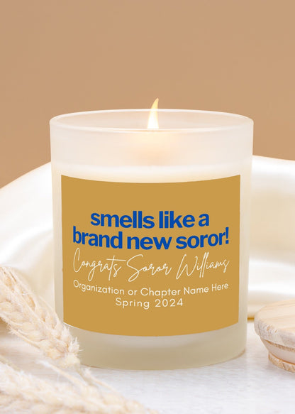 personalized sgrho candle crossing gift for new soror