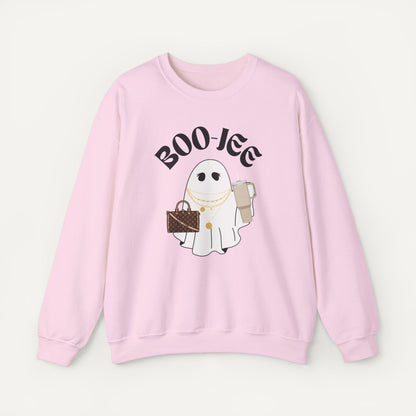 pink boojee halloween sweatshirt for women