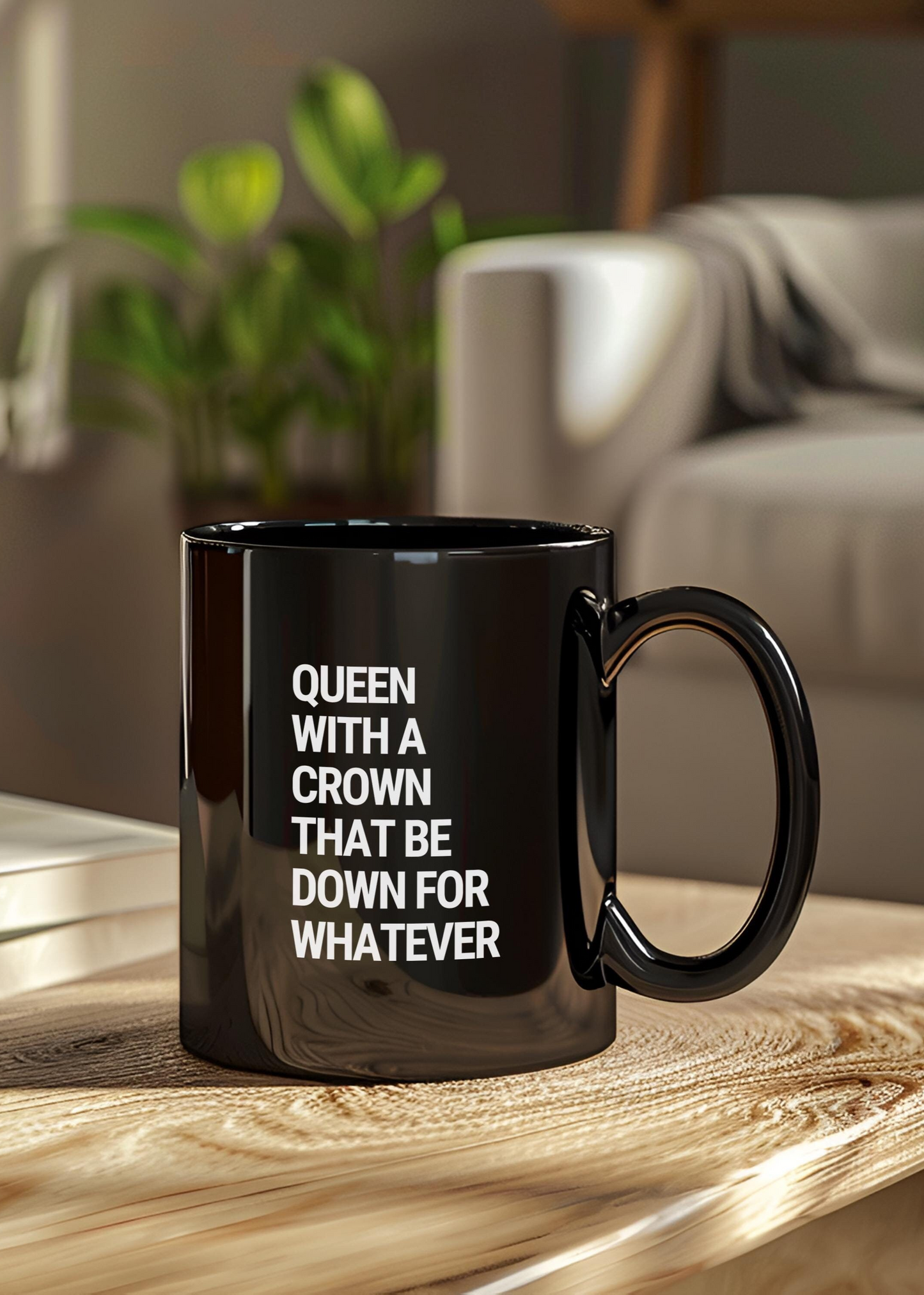 rap lyrics mug gift for her - queen with a crown method man lyrics mug