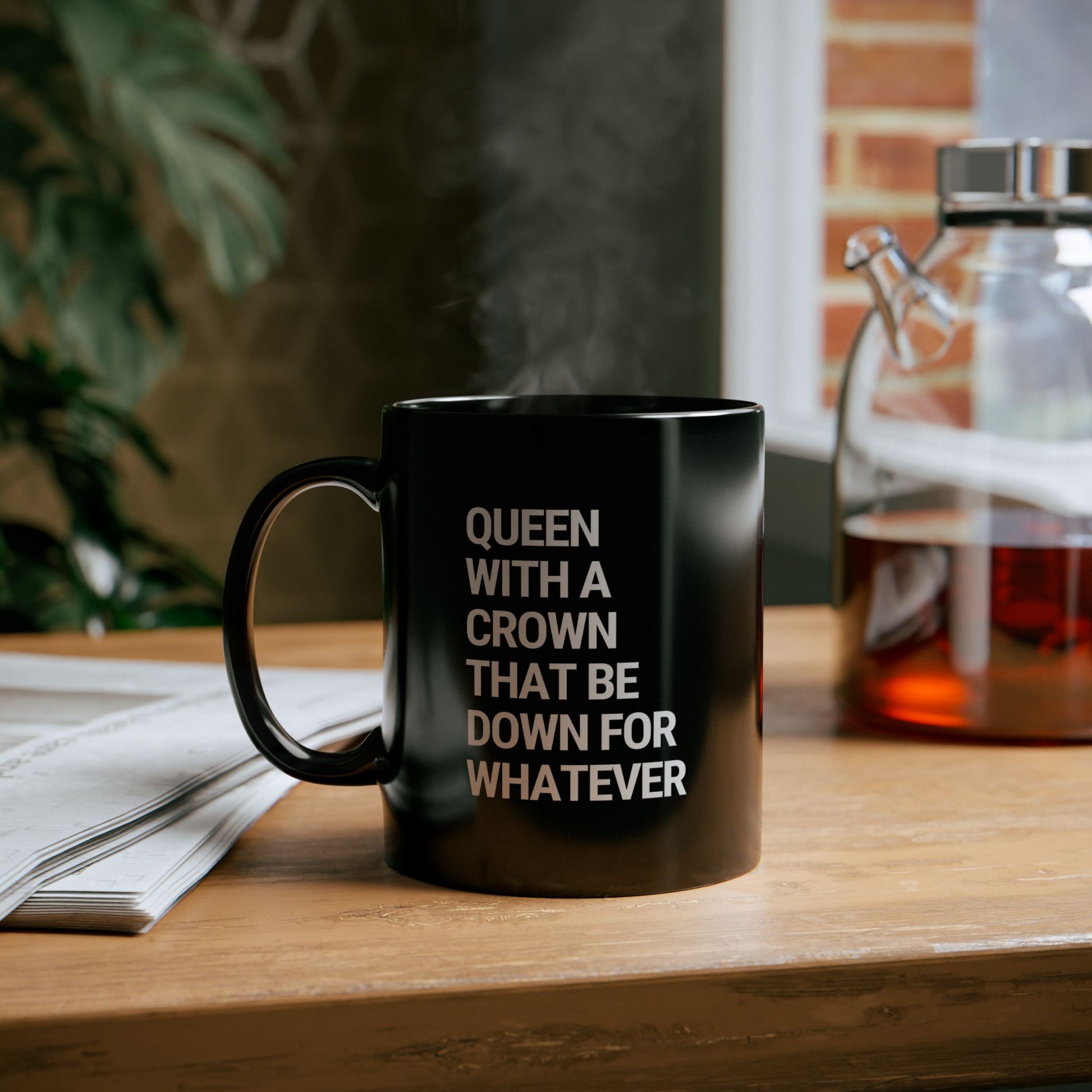 rap lyrics mug gift for her - queen with a crown method man lyrics mug