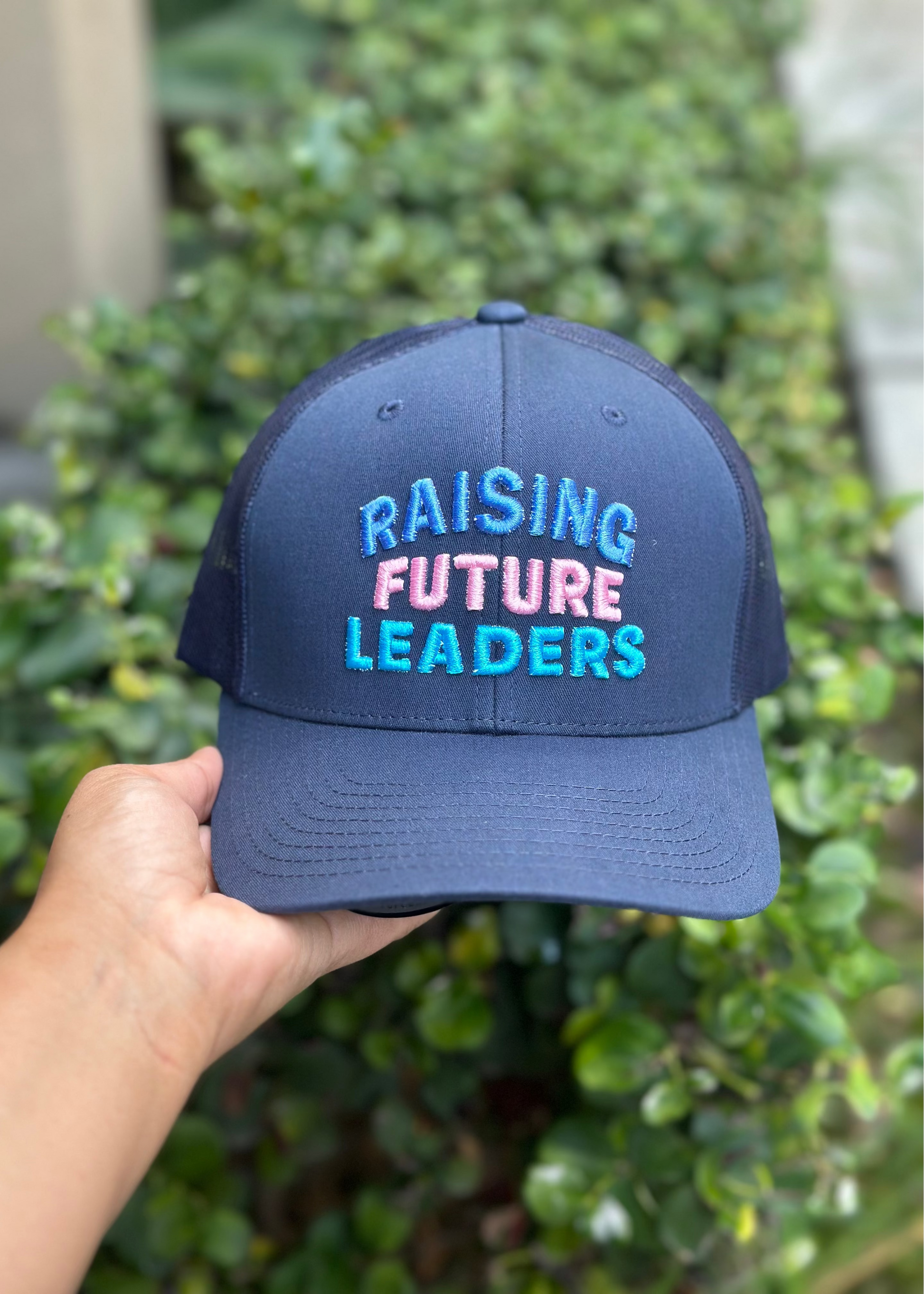 raising future leaders navy snapback hat for jack and jill dads