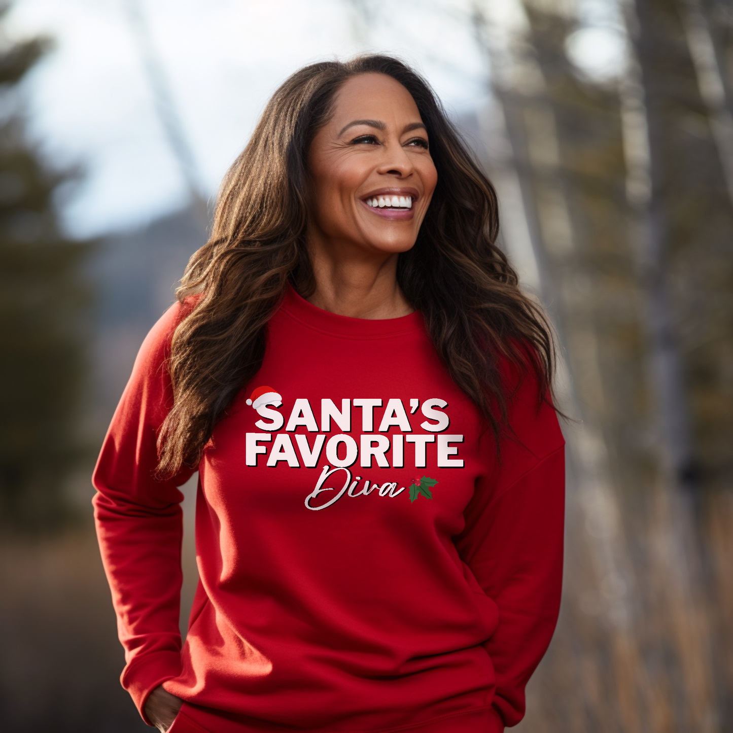 dst christmas sweater - santa's favorite diva