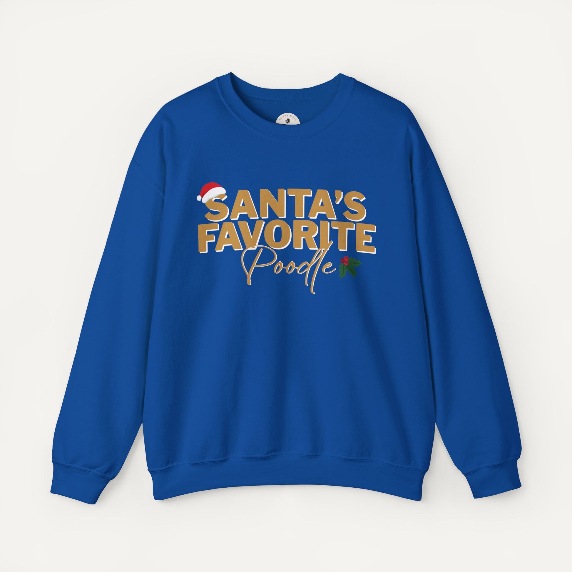 sgrho christmas sweater - santas favorite poodle christmas sweatshirt