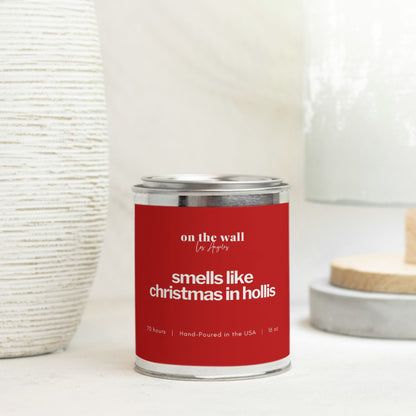 smells like christmas in hollis hip hop christmas candle - red label