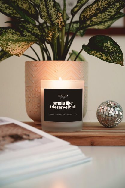 hip hop inspired candle - kendrick lamar smells like i deserve it all candle