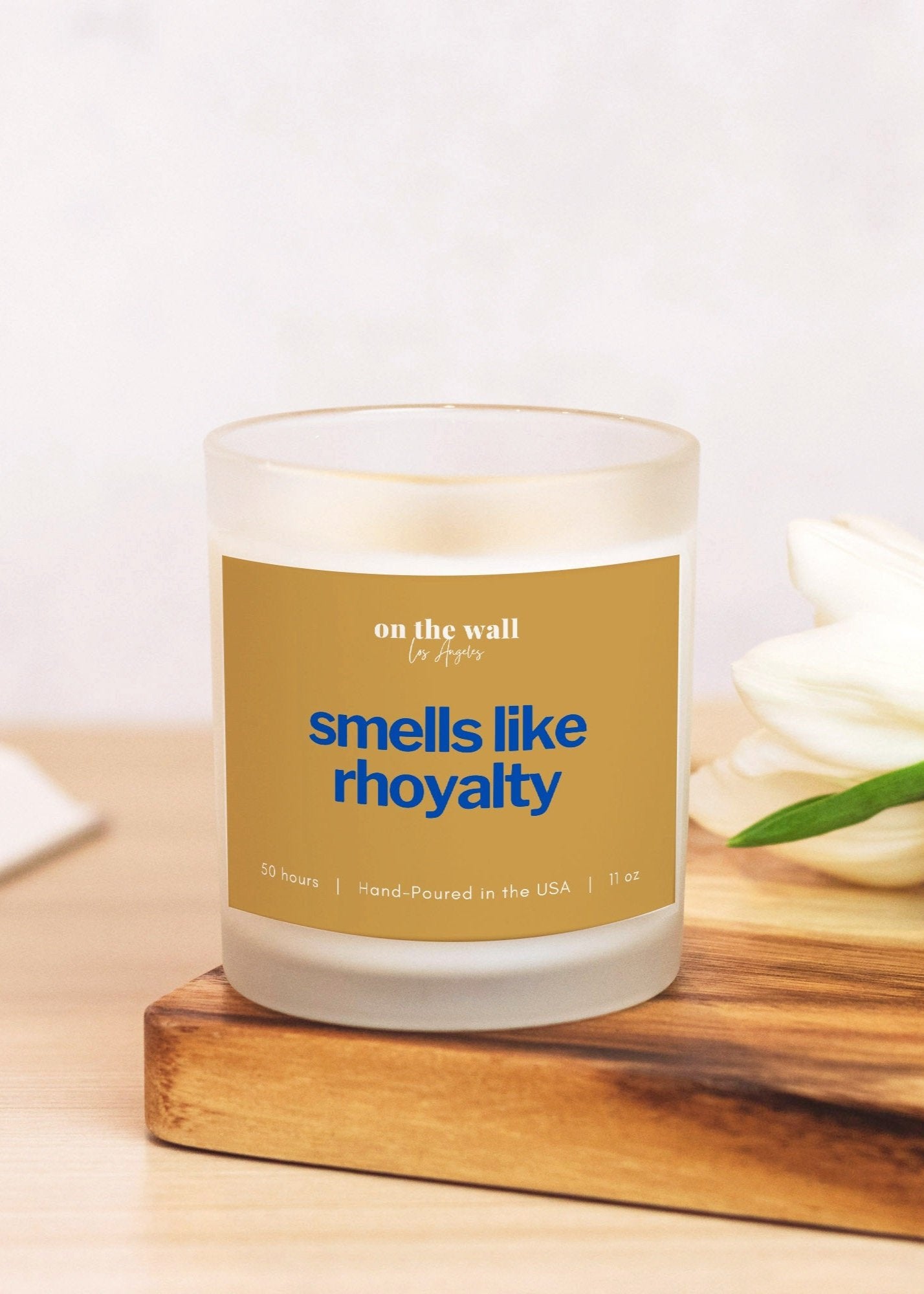 blue and gold crossing gift - smells like rhoyalty candle