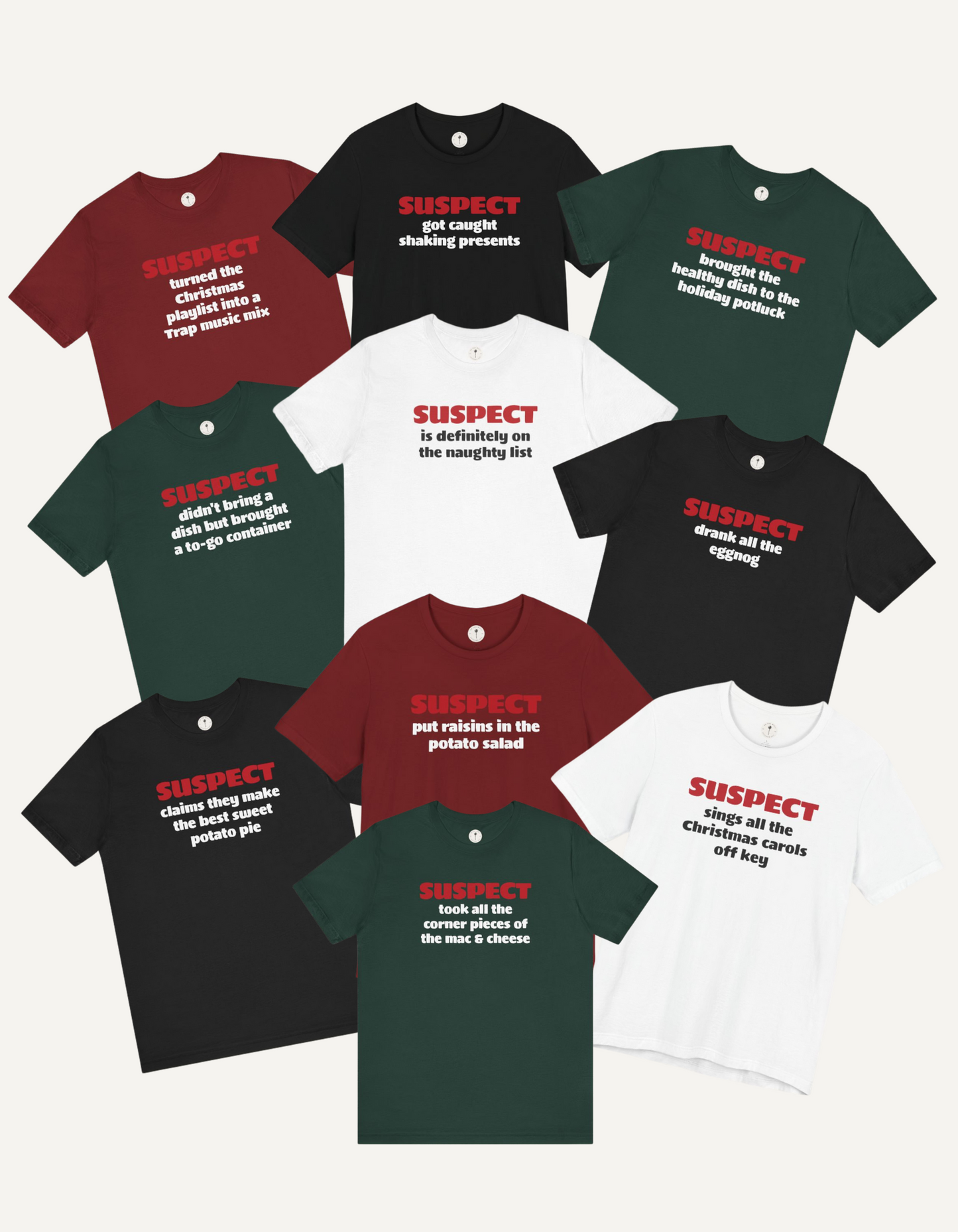 suspect group holiday family shirts