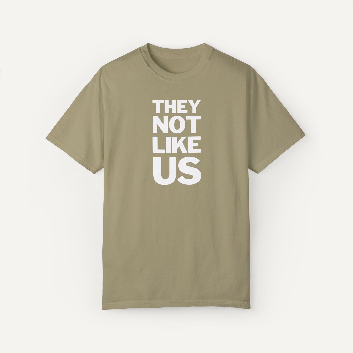 they not like us kendrick lamar rap lyrics shirt - khaki