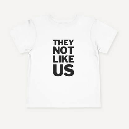 they not like us hip hop lyrics kids shirt - white