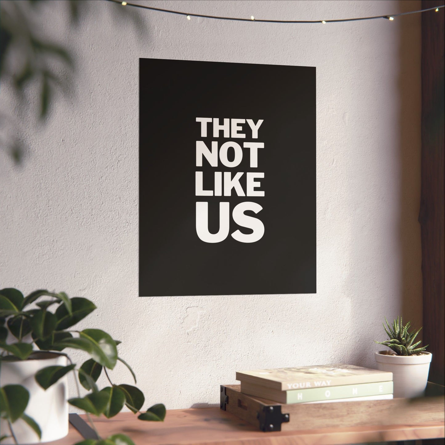 they not like us hip hop wall art printed poster-black