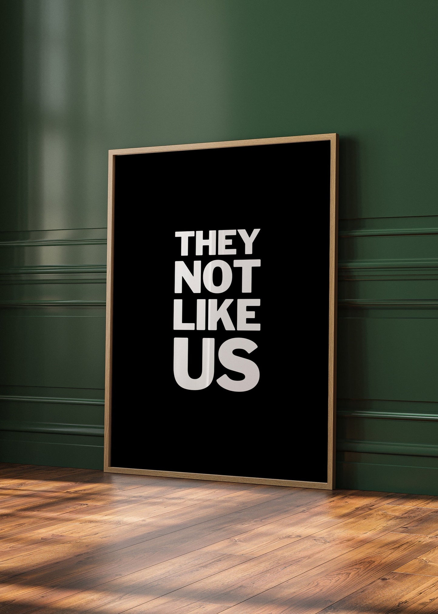 they not like us kendrick lamar lyrics hip hop wall art print-black