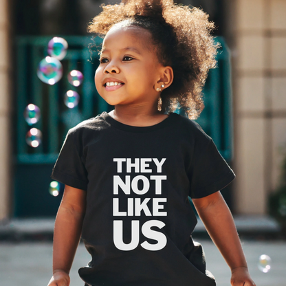 they not like us kendrick lamar kids shirt - black