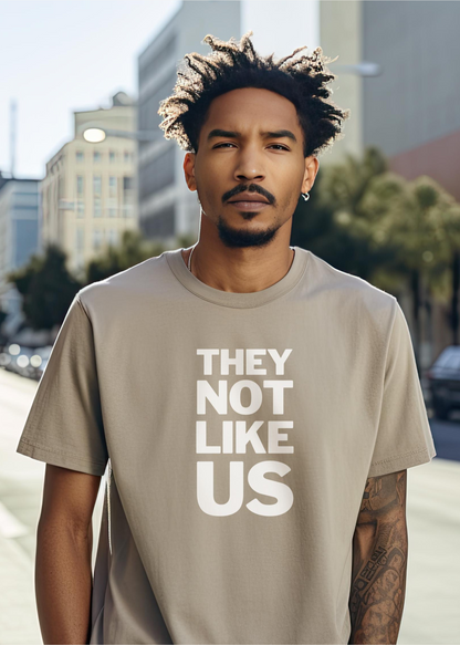 they not like us kendrick lamar lyrics shirt - khaki