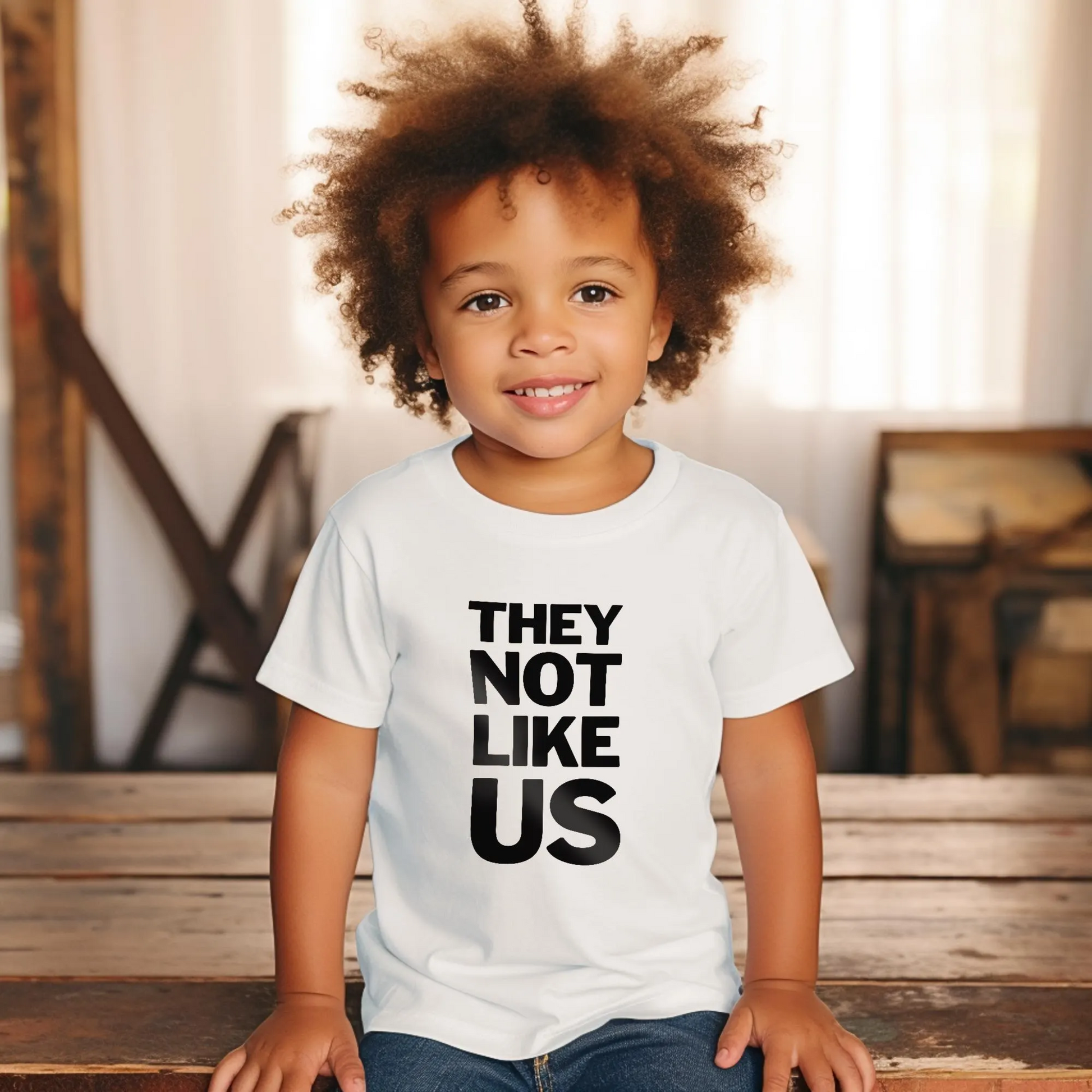 they not like us kendrick lamar toddler shirt-white