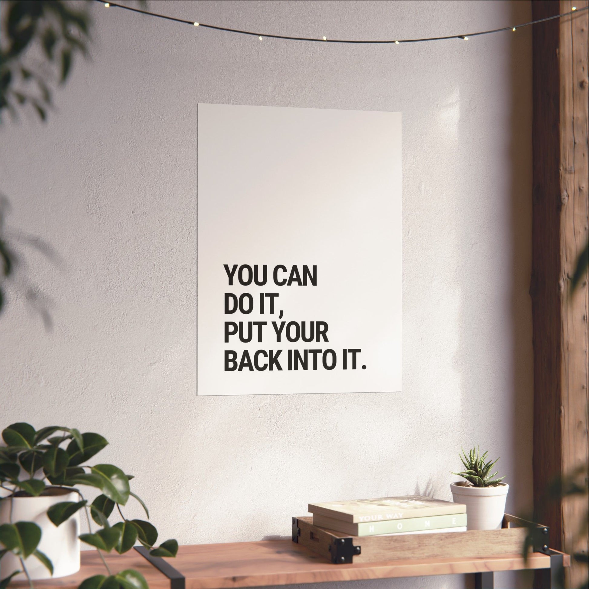 rap lyrics wall art print - you can do it put your back into it wall art