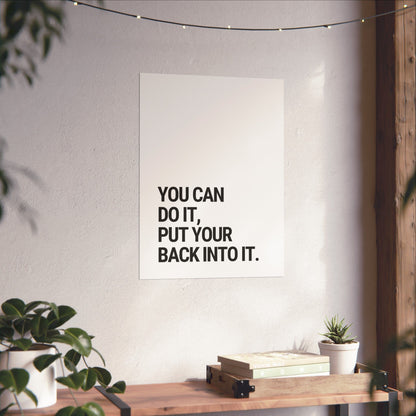 rap lyrics wall art print - you can do it put your back into it wall art