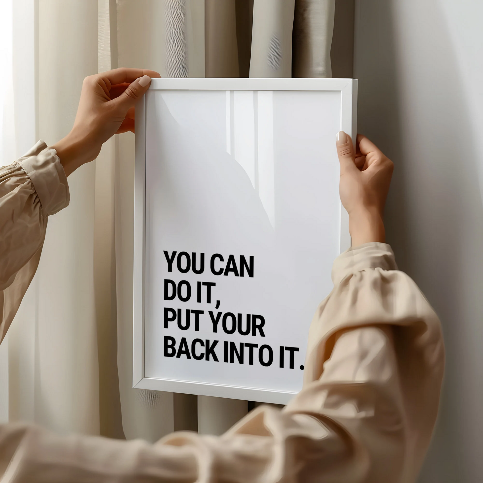 motivational rap lyrics poster - you can do it put your back into it wall art