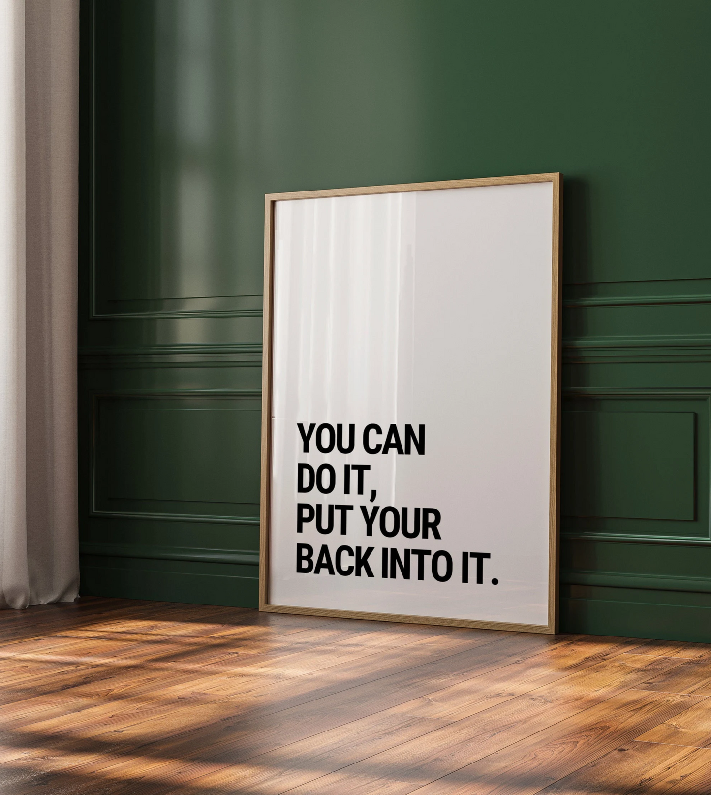 motivational hip hop poster - you can do it put your back into it wall art