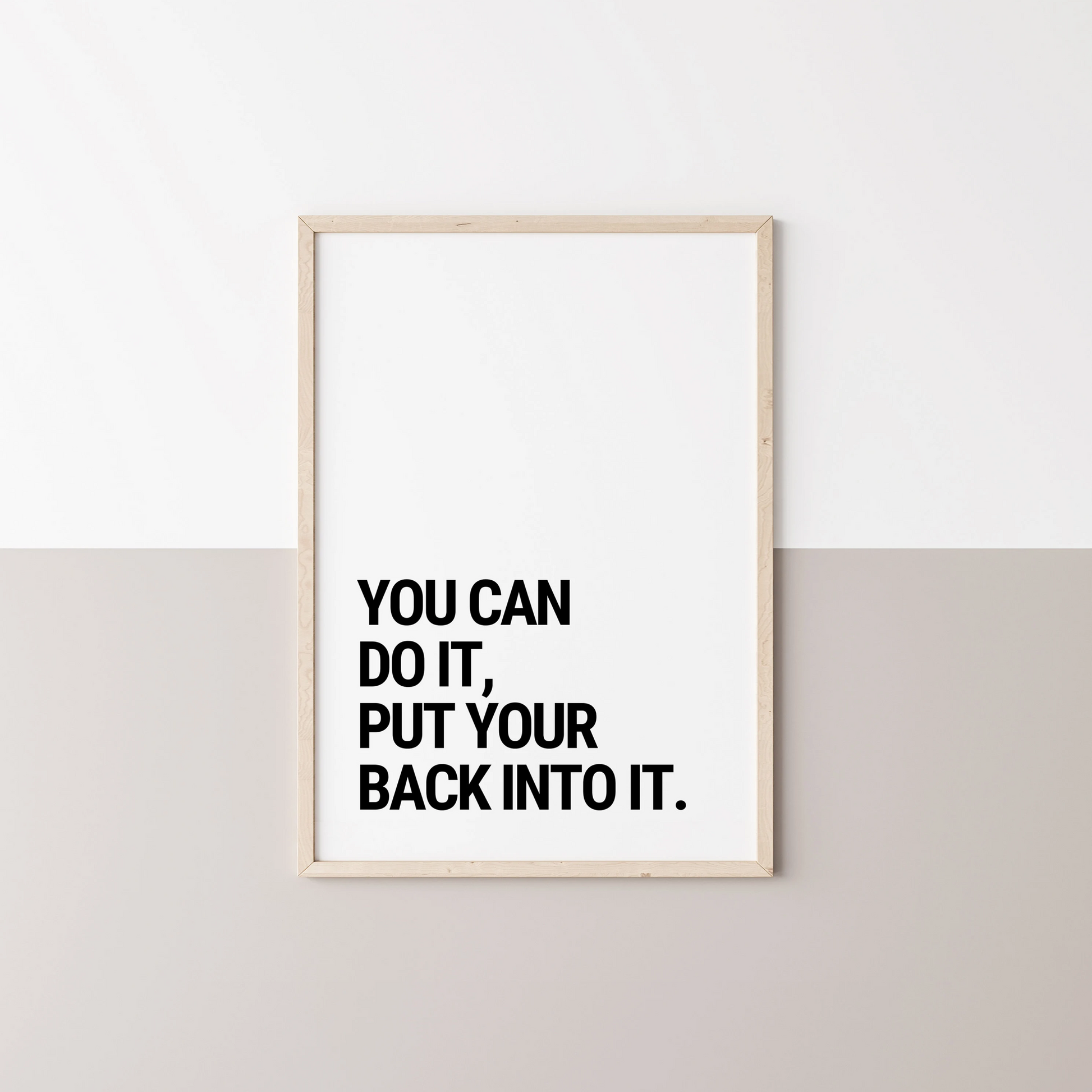 rap lyrics poster - you can do it put your back into it wall art